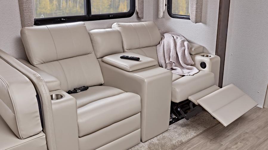 Accolade XL 37M Theater Seating | Relax in the Accolade XL 37M power theater seating with cupholders and recline function. 
